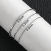 Fashion New Box Chain Bracelet Men Stainless Steel Gold Silver Color Square Pendant Bracelet Gift Trendy Jewelry Accessories