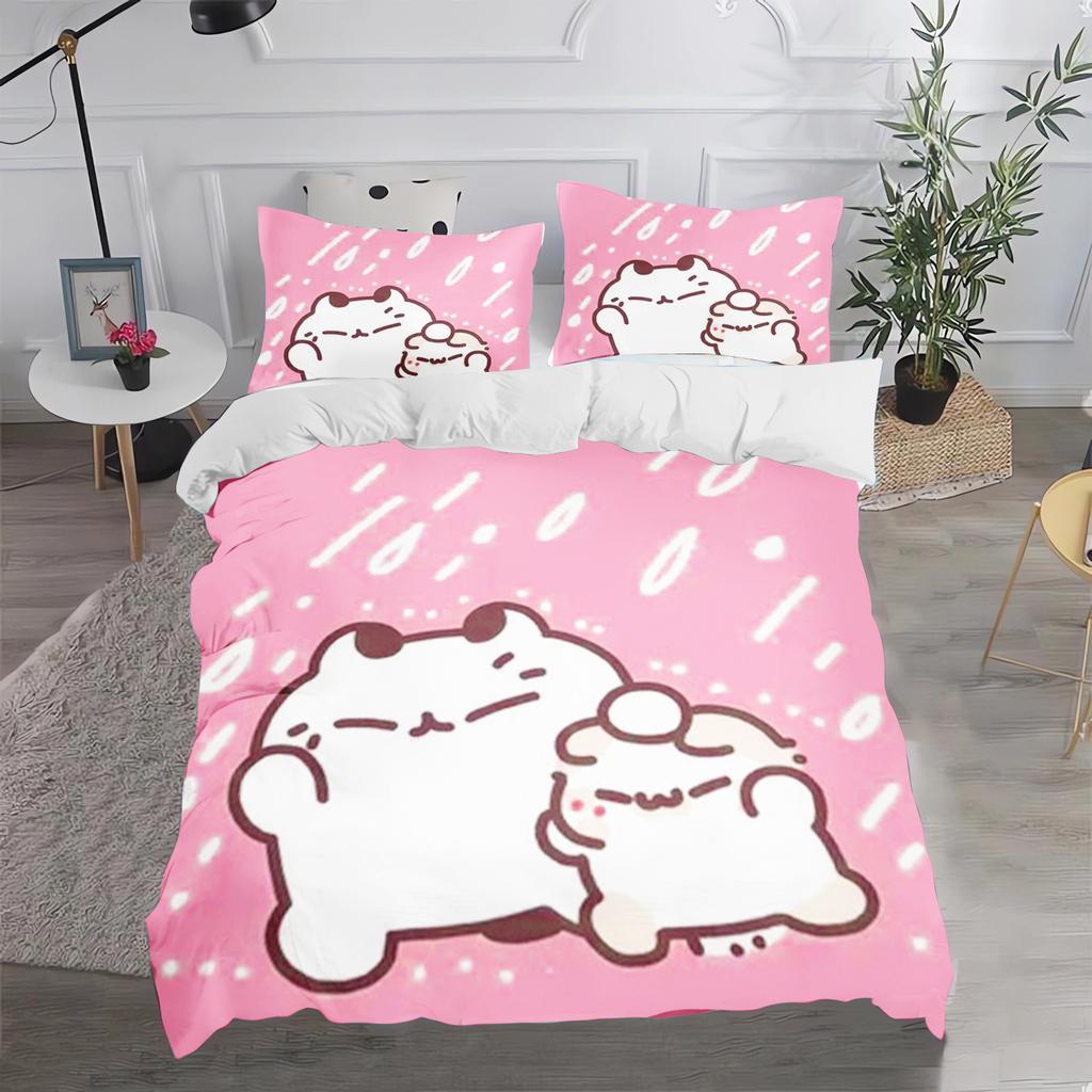 Kawaii Cartoon Duvet Cover Set Cute Bedding Coverlets For Kids Teens Girls Bedroom Decor Easter Gift For Friends