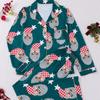 Girls' Spring/Autumn Long Sleeve Pajama Set - Printed, Casual, Comfortable