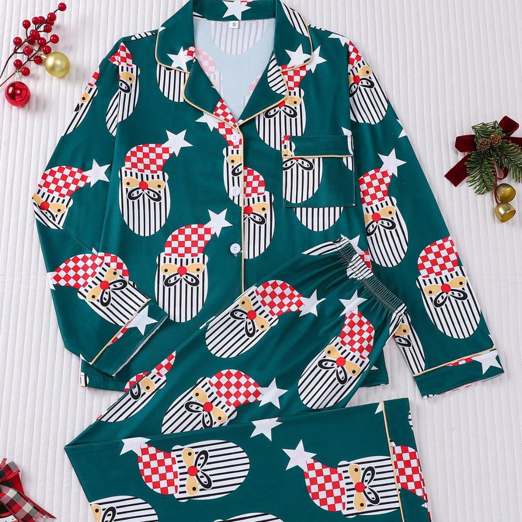 Girls' Spring/Autumn Long Sleeve Pajama Set - Printed, Casual, Comfortable