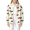 FILA Fleece Sports Stand Collar Jacket Women outerwear Off-White F11W149510FIV
