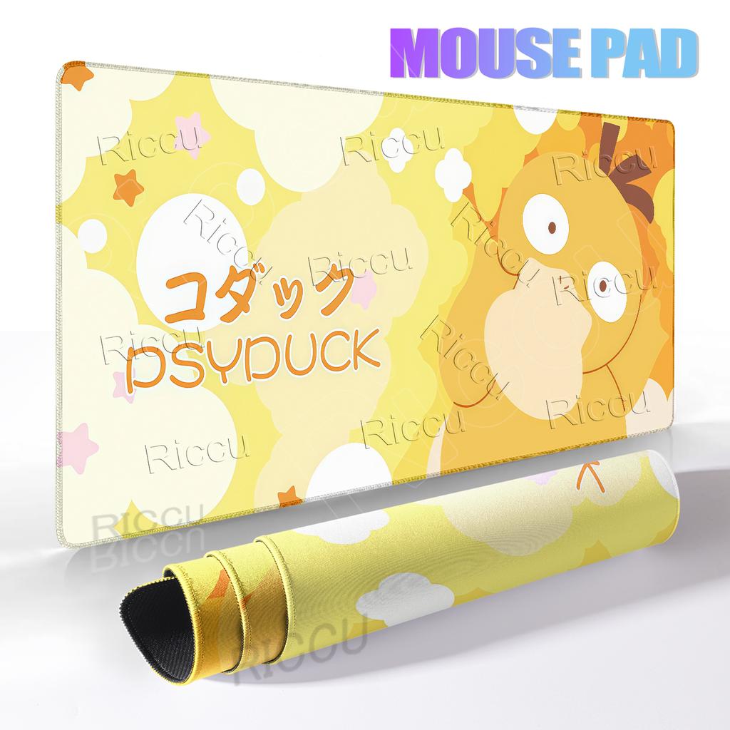 Mouse Pads Anime Extended Gamer Mechanical Keyboard P-pokemon Desk Offices Accessories Psyduck Carpet Gaming Notbook PC Deskrugs