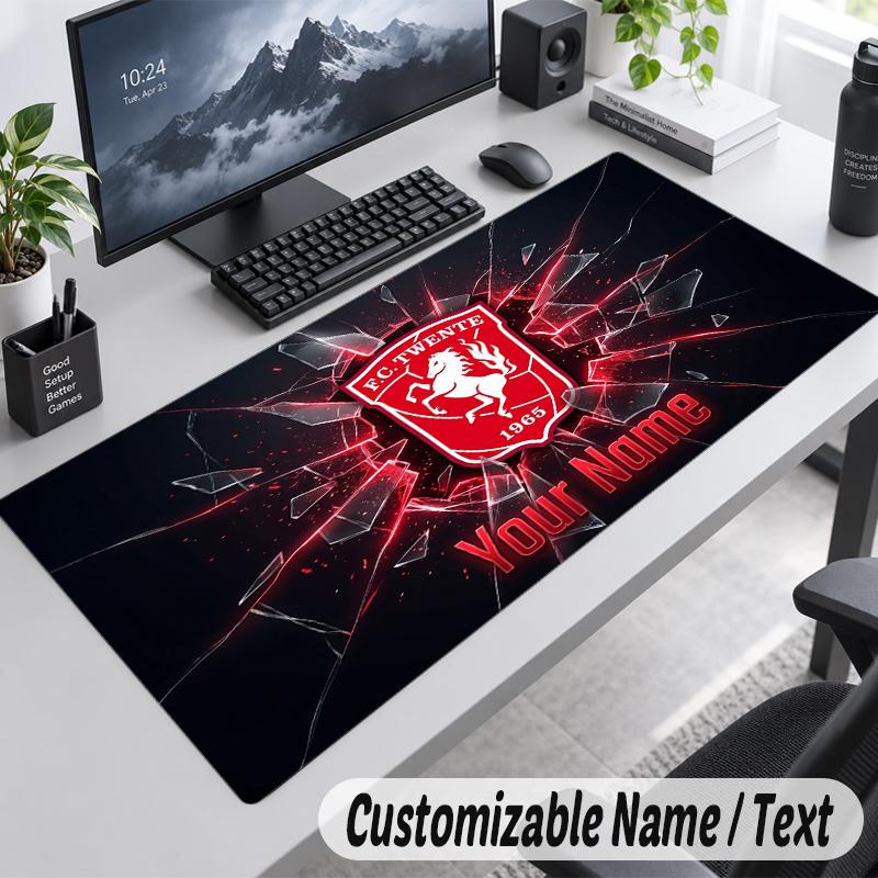 Custom Name Text Mouse Pad FC Twente Personalized Desk Pad For Work And Gaming
