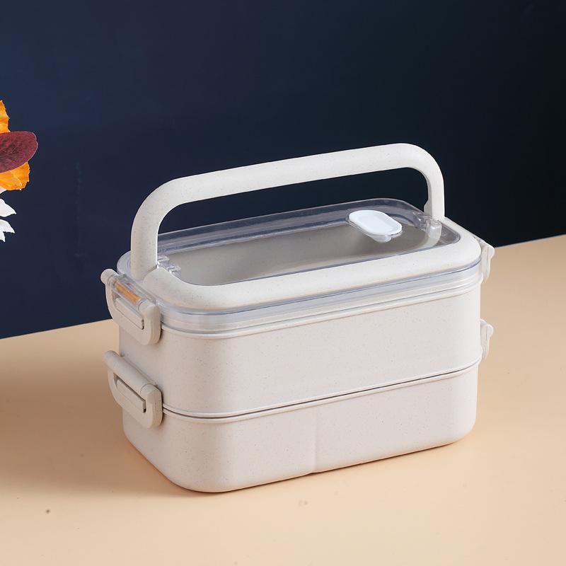 Kitchen Home Microwave Lunch Box Wheat Straw Dinnerware Food Storage Container Children Kids School Office Portable Bento Box