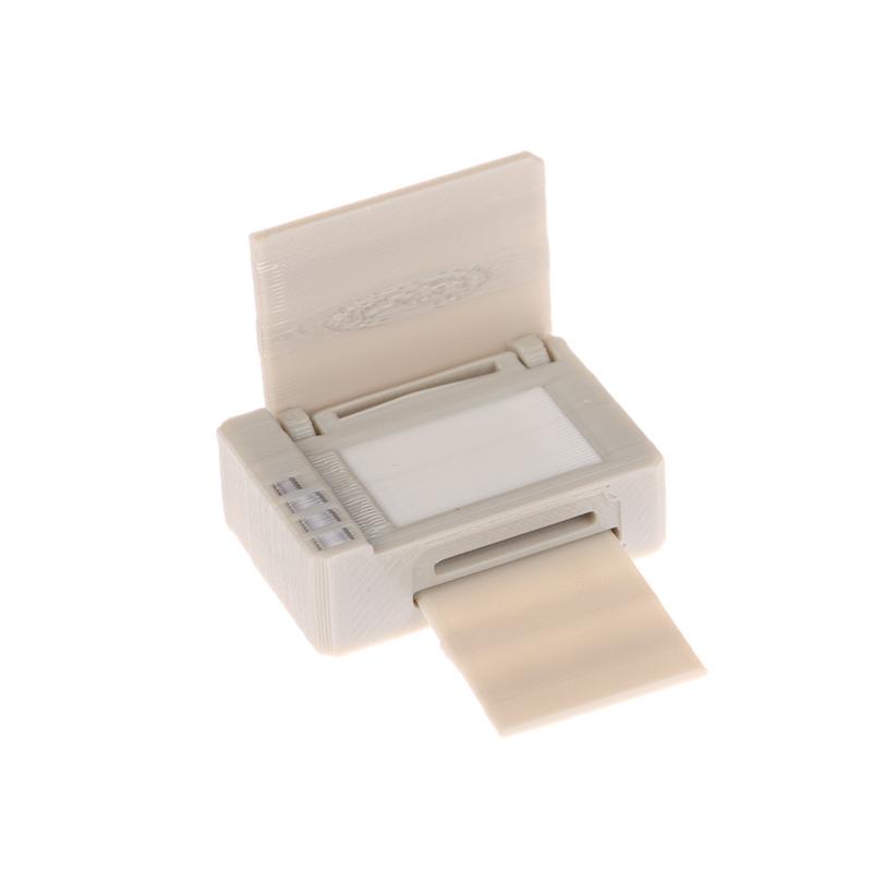 

1:12 кукольных домиков, имитация пишущей машинки, модель кукольного домика, миниатюрная офисная мебель, украшения для микро-сцен жизни серый