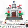 Medieval Cherbourg Castle Modular Buildings toy Imaginative Construction Castle Building Blocks Sets Blocks Playthings Room Decor Gifts