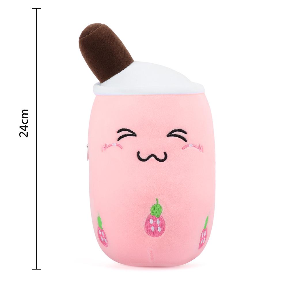 Non-Toxic Cute Milk Tea Cup Plush Pillow Toy 24Cm Simulation Pearl Milktea Decor Funny Doll Gift For Home Office Decor