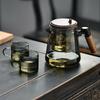 Heat Resistant Tea Separation Glass Teapot 650ML One-button Filtering Teapot  Loose Tea