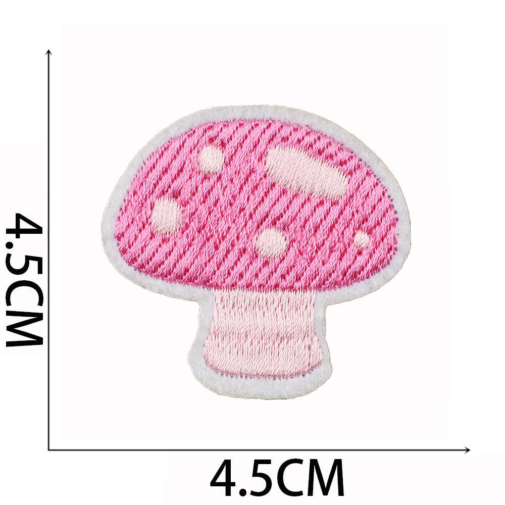 Pink Cheetah Embroidery Cloth Sticker Bag Decoration Rainbow Smiley Face Patch Sticker Butterfly Embroidery Label Mushroom Chapter Ironing