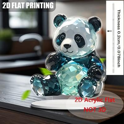 1pcs Bohemian Style Crystal Panda Desktop Decoration Is Suitable for Office Decoration. Exquisite Craftsmanship