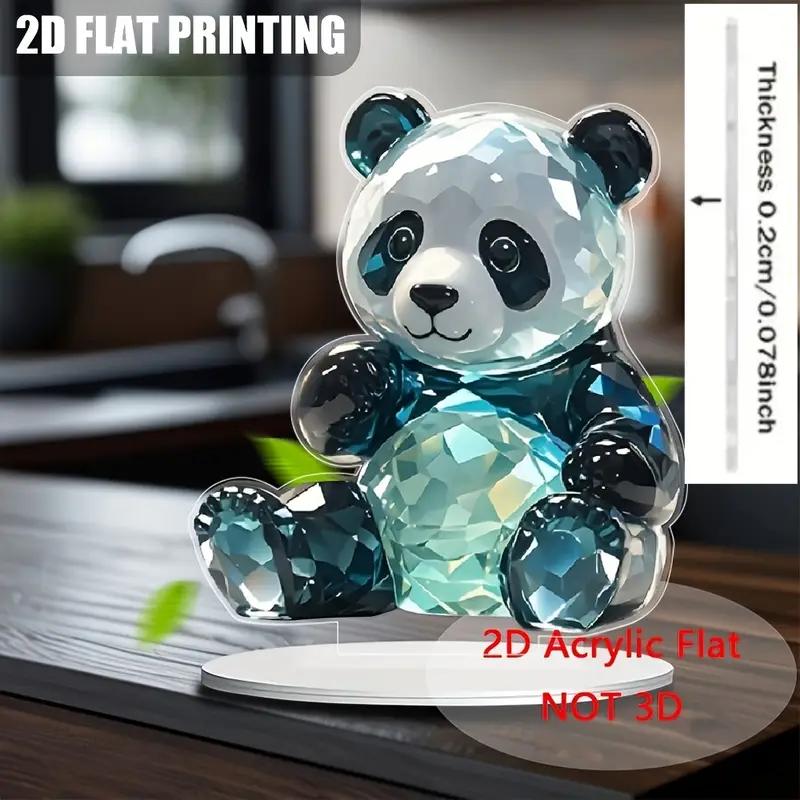 1ks křišťálová panda v bohémském stylu stolní dekorace je vhodná pro kancelářskou dekoraci. Vynikající řemeslo