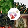 36Pcs Christmas Flower Ornament Cloth Simulated Glitter Lightweight Decoration for Tree Party Wedding DIY Craft Adornment