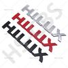 3 Color Metal HILUX Labeling Logo 3D Car Letter Rear Trunk Sticker Badge Tailgate Emblem Car Styling Accessories