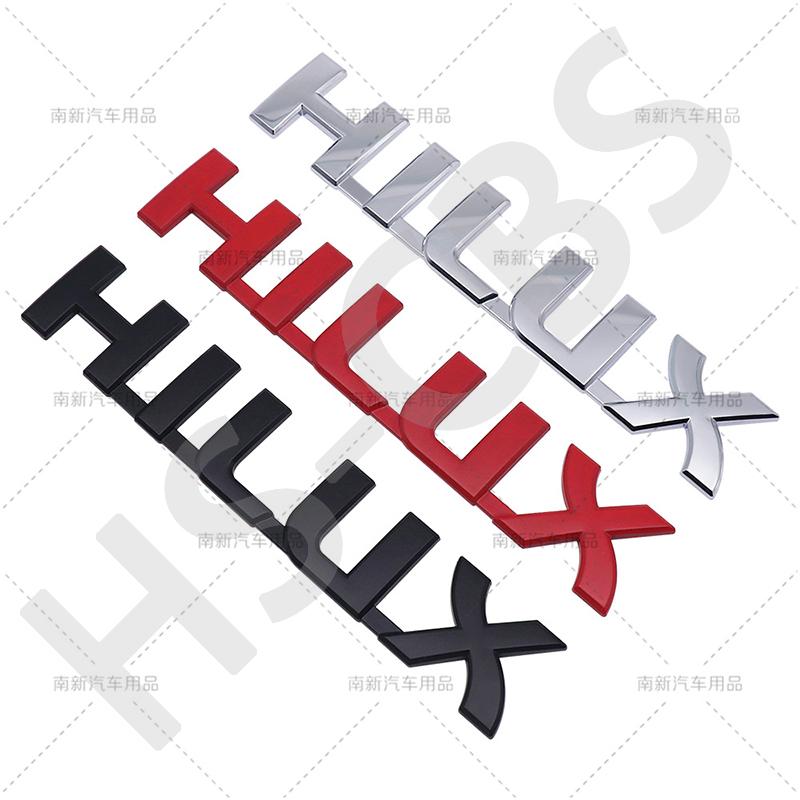 3 Color Metal HILUX Labeling Logo 3D Car Letter Rear Trunk Sticker Badge Tailgate Emblem Car Styling Accessories
