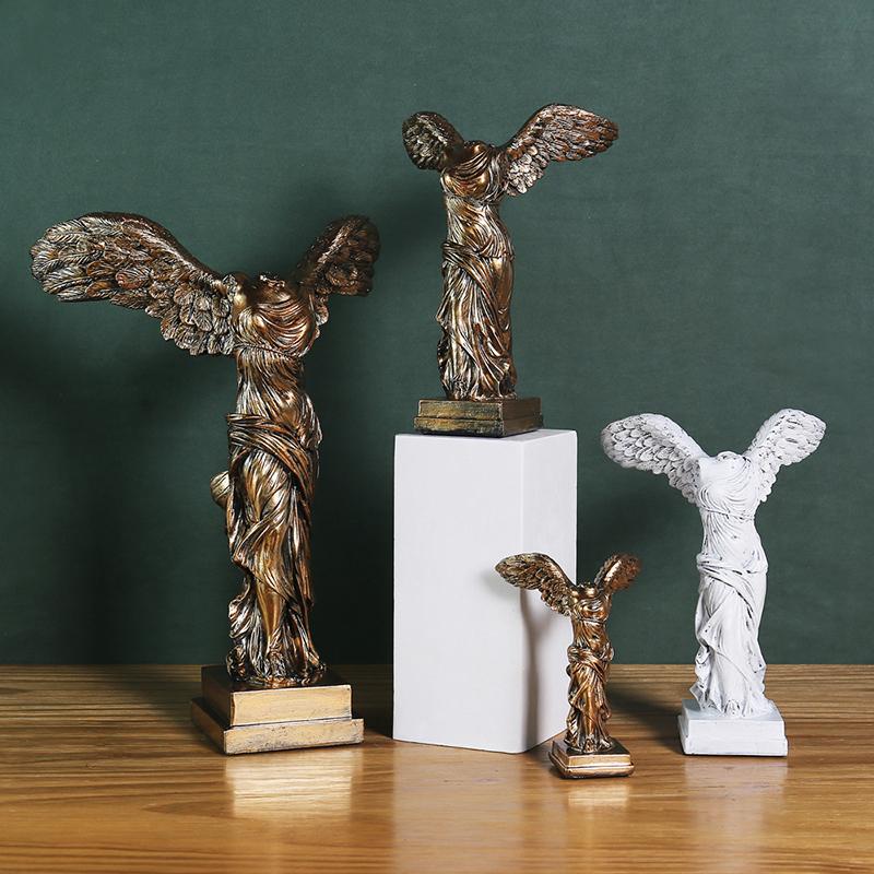 European Victory Goddess Figures Sculpture Resin Crafts Home Decoration Retro Abstract Goddess Statues Ornaments Business Gifts
