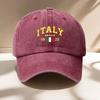 Streetwear Sun Protection Casual Cap Vintage Italy 1822 Baseball Cap Men Women Retro Washed Distressed Dad Hat Adjustable Cotton