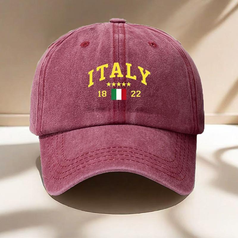 Streetwear Sun Protection Casual Cap Vintage Italy 1822 Baseball Cap Men Women Retro Washed Distressed Dad Hat Adjustable Cotton