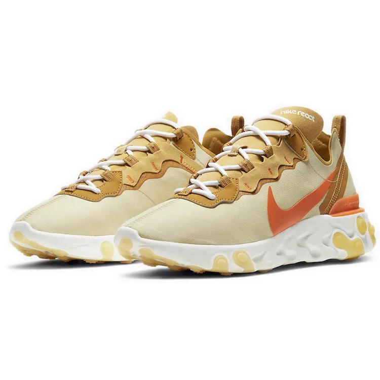 Nike React Element 55 'Club Gold' (Unisex) Team Gold / Sail / Club Gold / Bright Orange Running Shoes CZ3595 781