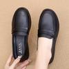 Hot Sale Middle-aged and Elderly Comfortable Round Head Soft Sole Women's Leather Shoes Genuine Leather Four-season Single Shoes 2025 Direct Sales