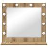 Rectangular Vanity Mirror In Artisan Oak Finish 60 X 55 X 18 Cm
