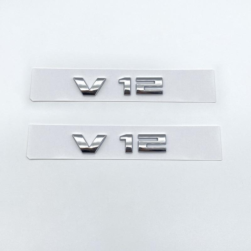 Nové 3D písmo číslice písmena v12 znak pro BMW řady M760i F01 F02 G11 G12 Typový štítek kufru auta Nálepka s logem Černá chromová