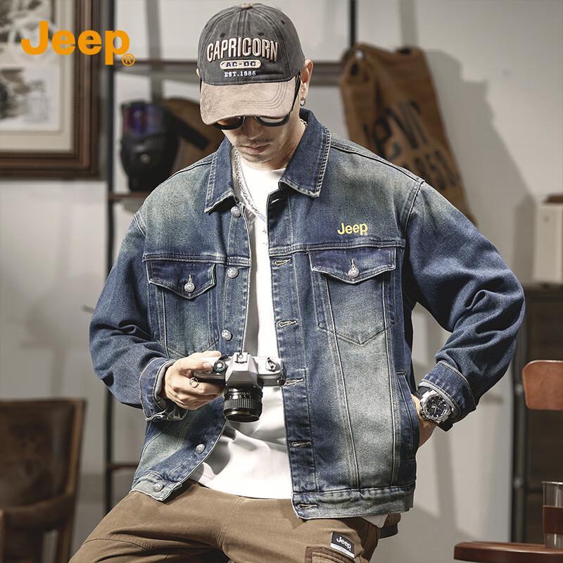 

JEEP Men s Casual Denim Jacket 4XL