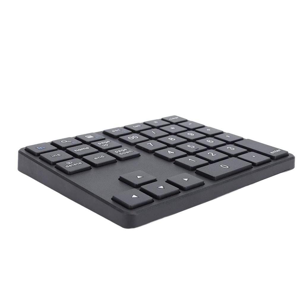 Bluetooth Numeric Keypad, 2.4G Wireless Numeric Keypad, USB C Rechargeable External 35-Key Numeric Keypad, Financial Data Entry Keyboard (Black)