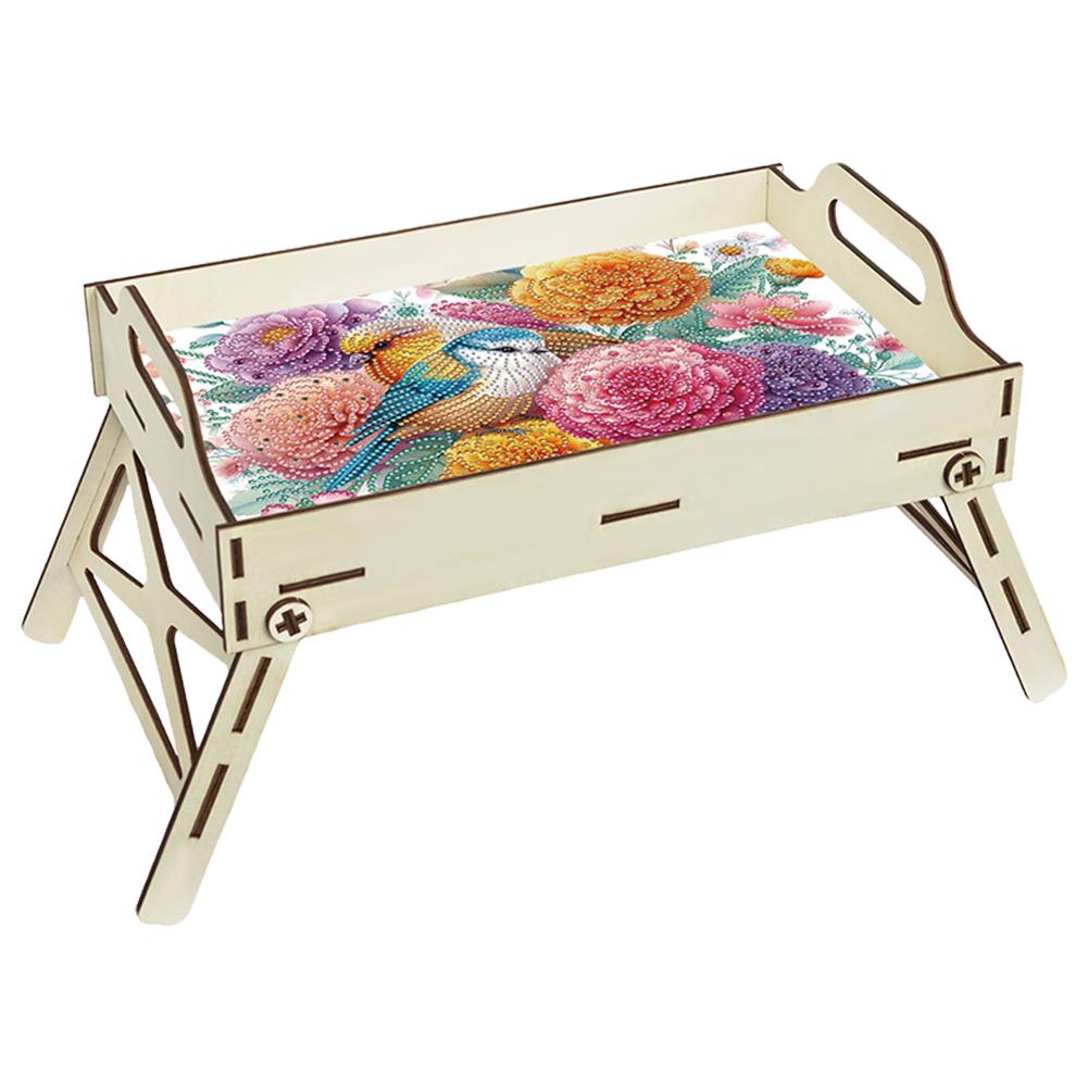 5D DIY Diamond Painting Serving Tray Wooden Diamond Art Tableware Manager Tray Diamond Decorative Serving Tray Home Decor Gift