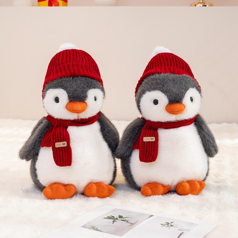 Niedlich niedlich Schal Pinguin Puppe Plüschtier kleiner Pinguin Puppe Kinder begleiten beruhigendes Kissen Stoffpuppe