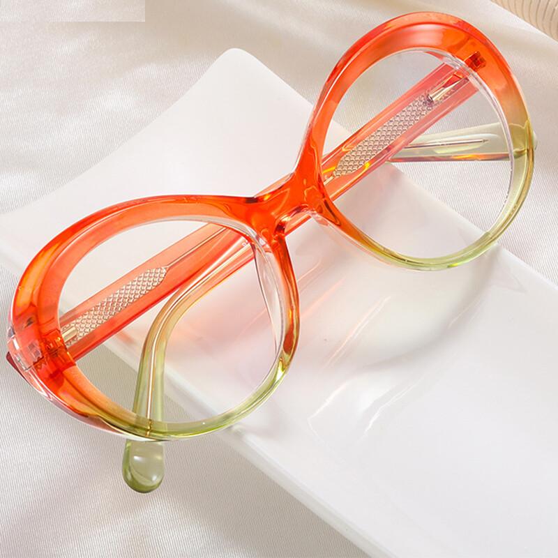 High Quality Large Oval Presbyopic Glasses Woman Dopamine Frames TR90 Anti Blue Light Filter Reading Glasses Sweet Cool Eyewear
