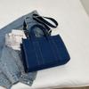 Denim Bag Color Block Women's Tote Bag Large Capacity Shoulder Crossbody Bag