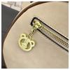 Cartoon Teddy Bear Round Cookie Handheld & Crossbody Bag with Wide Strap - Women's Cute Small Bag