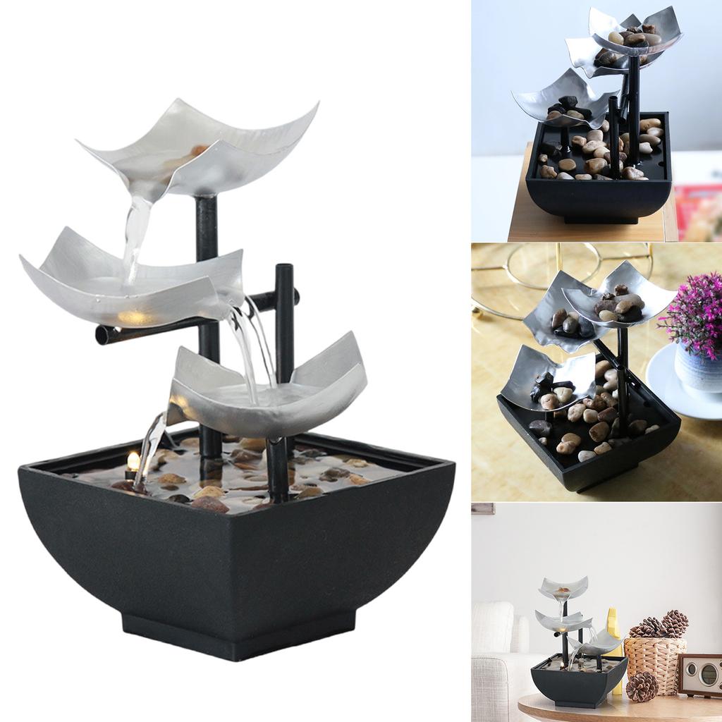 Tabletop Water Fountain Home Decors Soothing Sound Machine Automatic Pumps Natural River Indoor Decorations