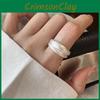 Minimalist Chic Double Layer Matte Copper Ring Stylish Adjustable Ring Fashion