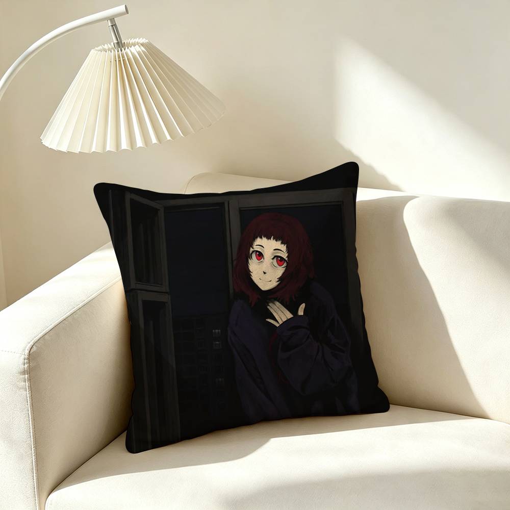 M-Milk chan Animation Pillow Case Square Double-Sided Sofa Cushion Cover Bedroom Bedside Pillow
