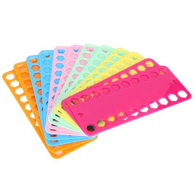 12Pcs Cross Stitch Threads Organizer 20‑Holes Plastic Floss Bobbin Thread Winding Board