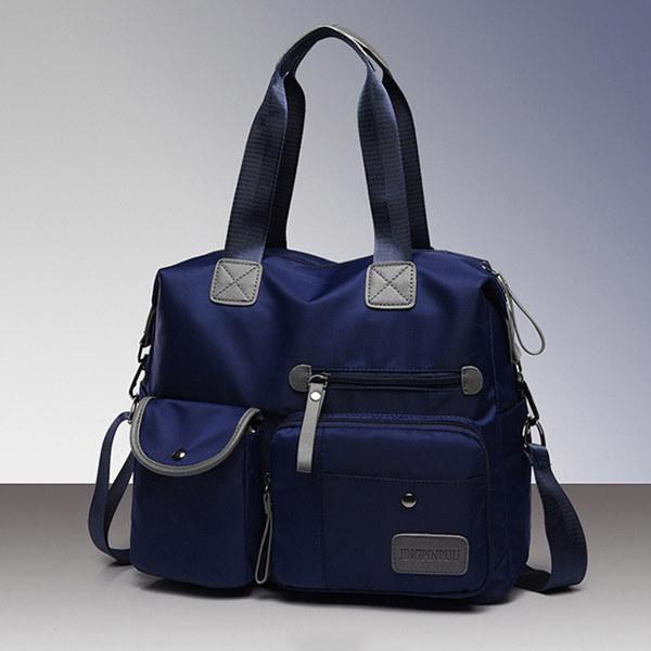 Women Multifunction Shoulder Messenger Bag Nylon Crossbody Bags Water-Repellent Handbags Large Capacity Travel Tote Bags