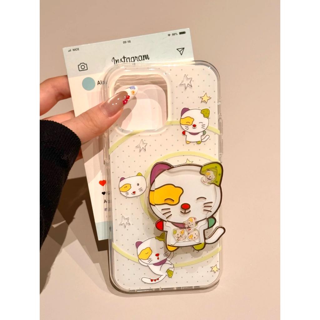 Single Layer Funny Cat for Apple 16promax/15/14/13 All-inclusive Mobile Phone Case for IPhone15p