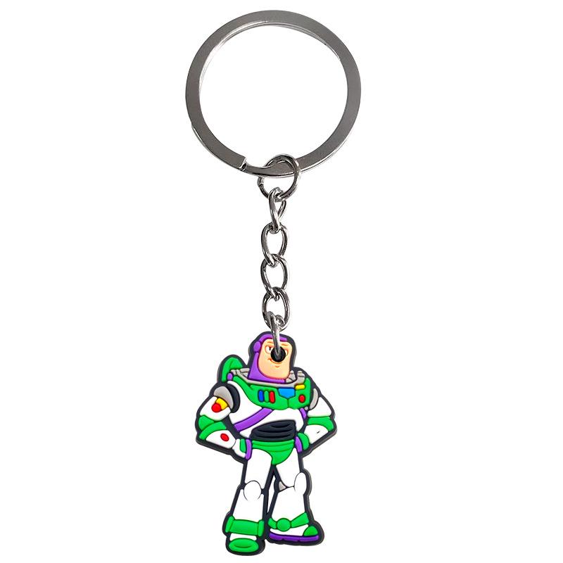 Buzz Lightyear PVC Rubber Keychain Pendant - Cartoon Keyring for Backpack or Gifts