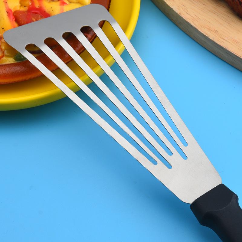 Stainless Steel Slotted Turner Spatula – Anti-scalding, Non-stick for Teppanyaki, Fish, Pancakes, and Steak.