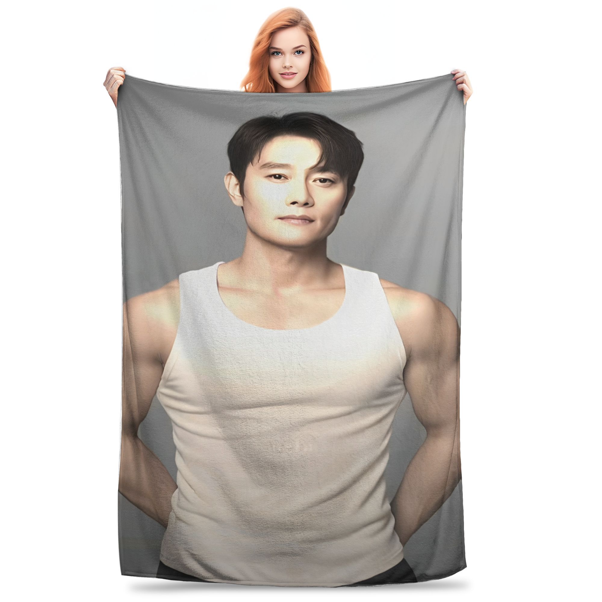Lee Byung hun Stuff Blankets Ultra-Soft Flannel  Throw Blankets Cozy Plush Thin Quilt 130x150cm