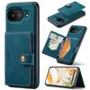For Google Pixel 9a Case JEEHOOD J01 Retro Leather Phone Back Cover with Detachable Magnetic Card Holder