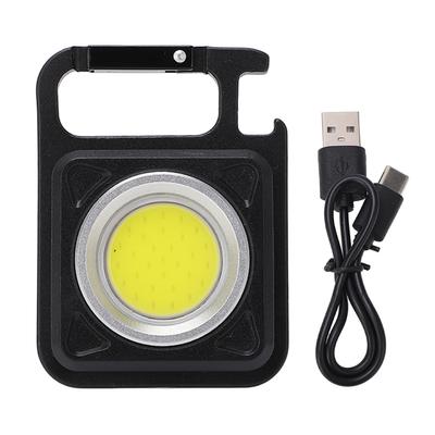 Mini Keychain Light Type C Rechargeable Portable Pocket Light Small Camping Flashlight Multifunctional