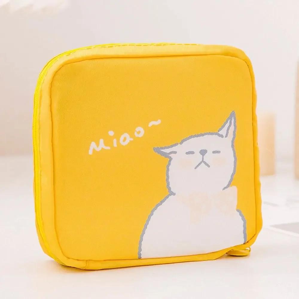 1Pc Sanitary Napkin Storage Bag Waterproof Bag Tampon Pads Coin Purse Travel Makeup Lipstick Pouch Kawaii Data Cables Organizer