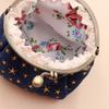 Five-Pointed Star Coin Purse Mini Kiss-Lock Change Purse Vintage Denim Trinket Pouch Wallet