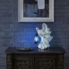 Resin Halloween Sculpture Witch Lantern, Gothic Ghoul Terrifying LED Night Light, Mysterious Accessory Waterproof Hell Reaper Spooky Tabletop Figurine