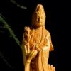 1PCS Handmade Carving of Avalokitesvara Bodhisattva Buddha Statue Character Ornament Home Living Room Decoration Crafts