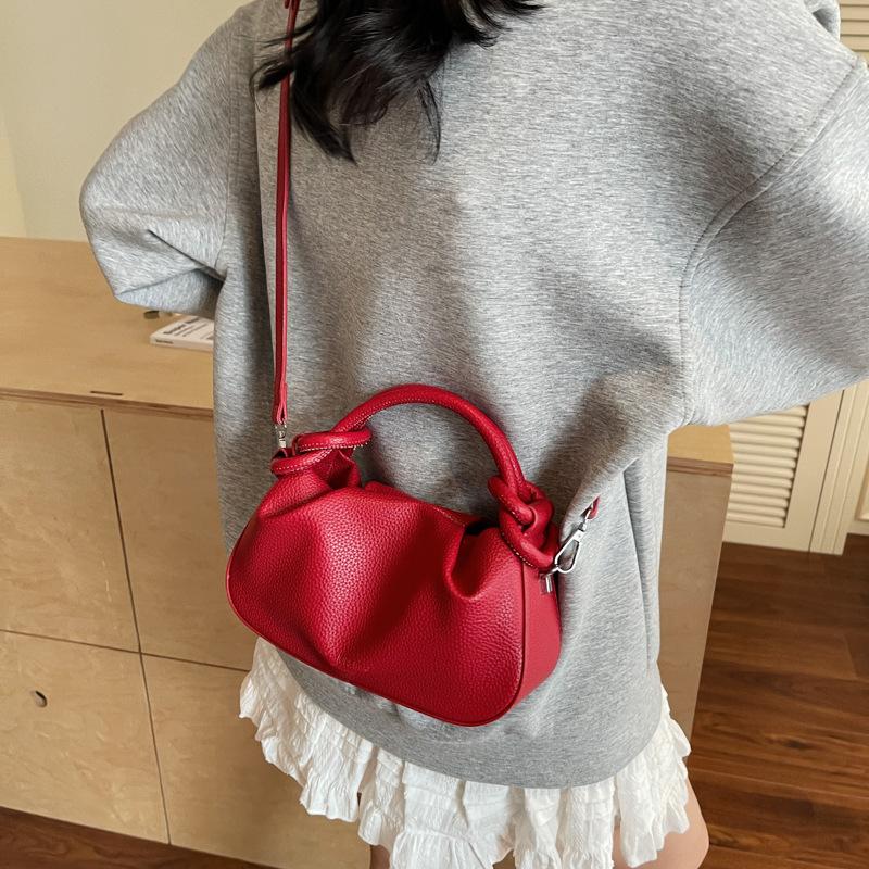 High-end niche bag women's summer new fashion messenger bag casual portable pleated bag