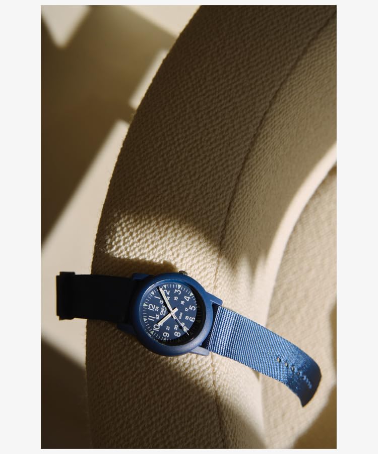 TIMEX Camper 34mm Quartz Analog 2nd Generation Camper 30m Water Resistant Watch, Reissue, (Blue)