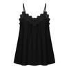 Women Casual Lace Trim V Neck Camisole Top Lightweight Spaghetti Strap Loose Fit Summer Tank Blouse